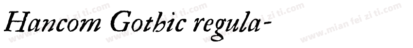 Hancom Gothic regula字体转换